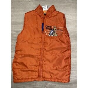 Star Wars orange vest zip up R2-D2 Boys size 6/7 winter